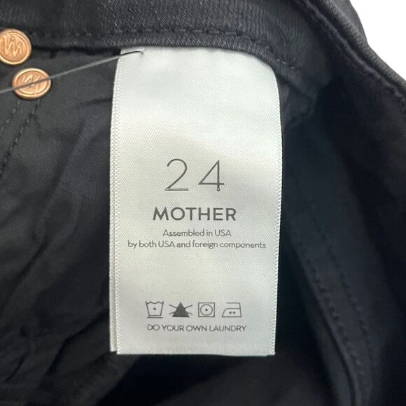 MOTHER The Looker Skinny Jeans Women’s Size 24 Gold Bolt Raw Hem Cropped - Picture 13 of 16